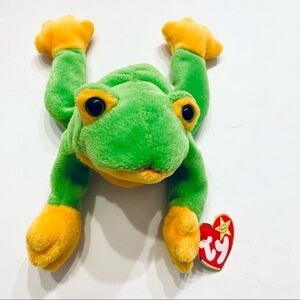 Ty Beanie Baby Smoochy Frog Plush Collectible 1997